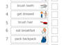 provide printable PDF with daily routine visuals and chore chart